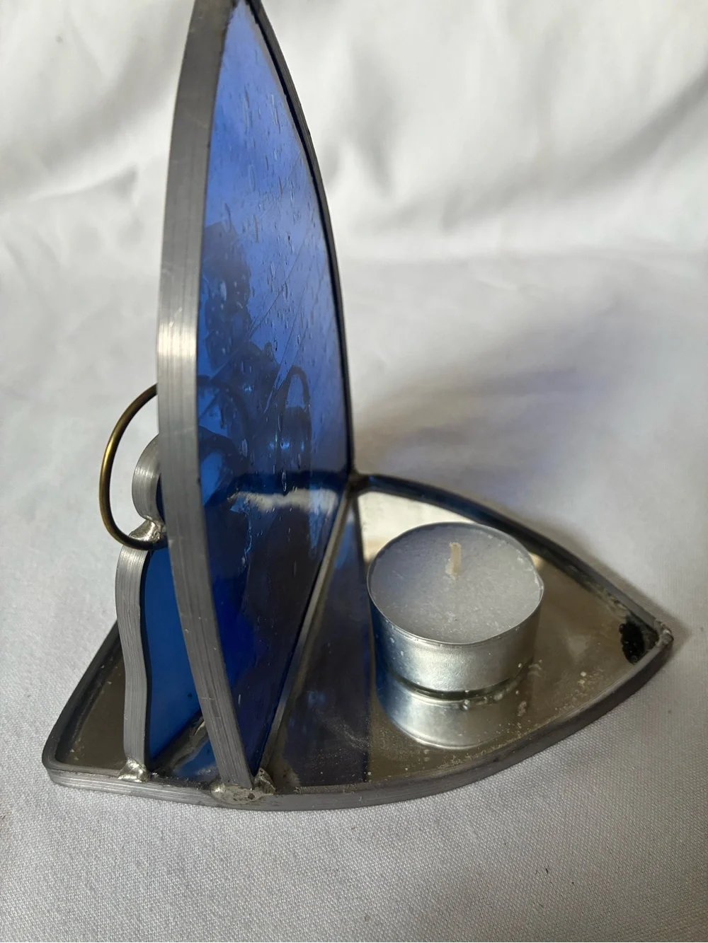 Stained Glass Blue Nativity Scene Home Accent - Unbranded